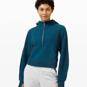 Lululemon Athletica Scuba Oversized Half-Zip, M/L, Teal Blue